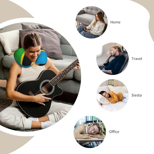 Almohada de viaje con espuma viscoelástica y funda lavable miniatura 7