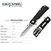 Cold Steel 1911 Folding Knife with Liner Lock, Checkered Griv-Ex Handle, Ambidextrous Pocket Clip, and Flipper, Silver & Black