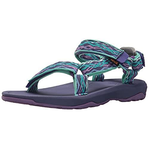 Teva womens Kids Youth Hurricane Xlt2 Lightweight Quick-drying Casual Sport Sandal, Delmar Sea Glass/Purple, 4 Big Kid US