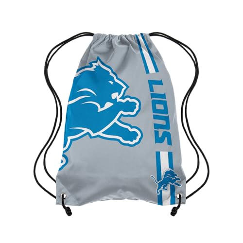 FOCO Detroit Lions NFL Alternate Color Big Logo Drawstring Backpack - Gray