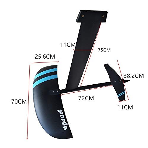 UPSURF Aluminum hydrofoil AD-H5 Aluminium foil for SUP Surfboard,Windsurfing 3k Carbon Wings (AD-M2a.mast 750mm) - Thumbnail 3