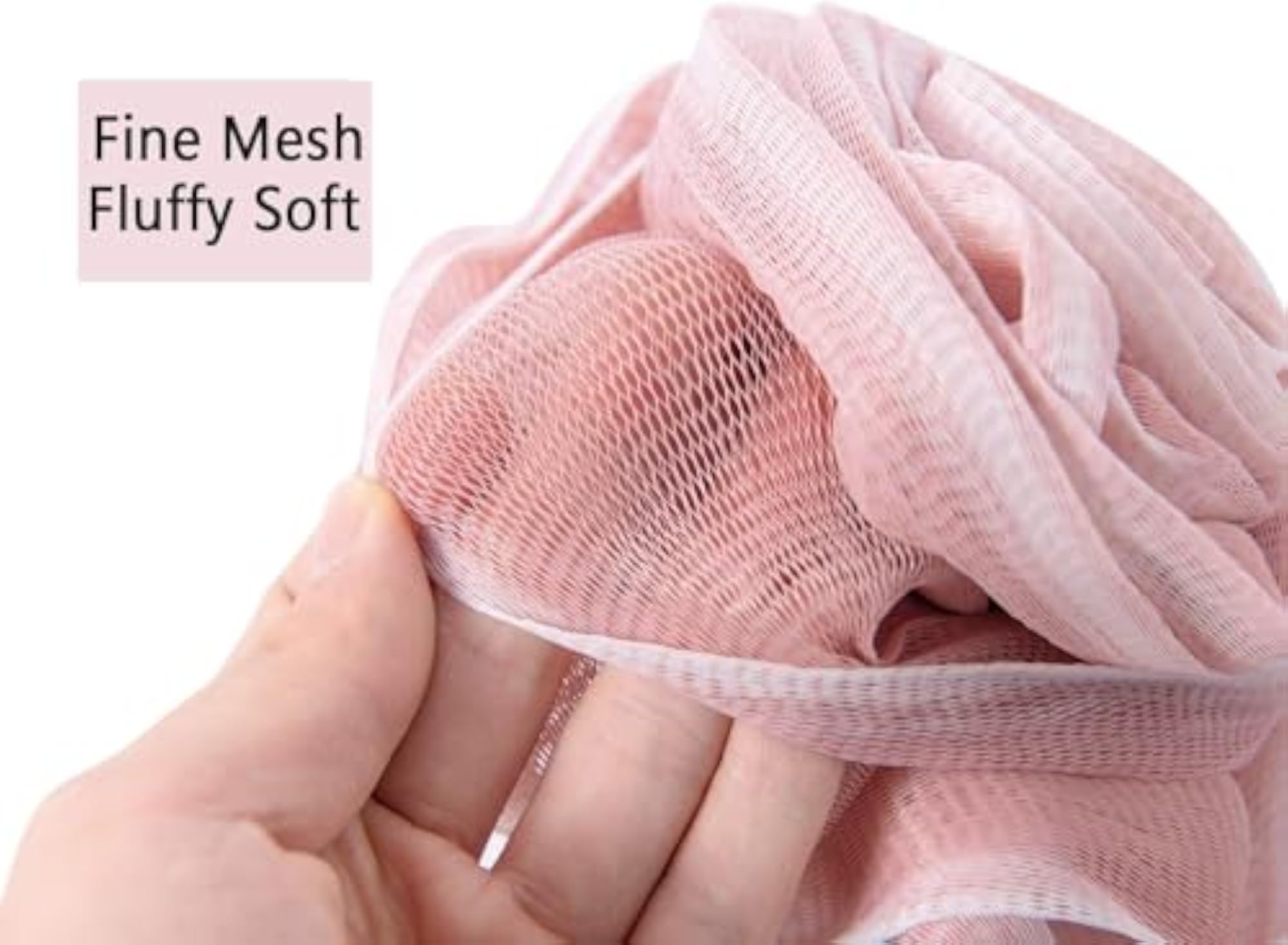 Rose Bath Loofah Polyester Sponge Mesh Shower Pouf