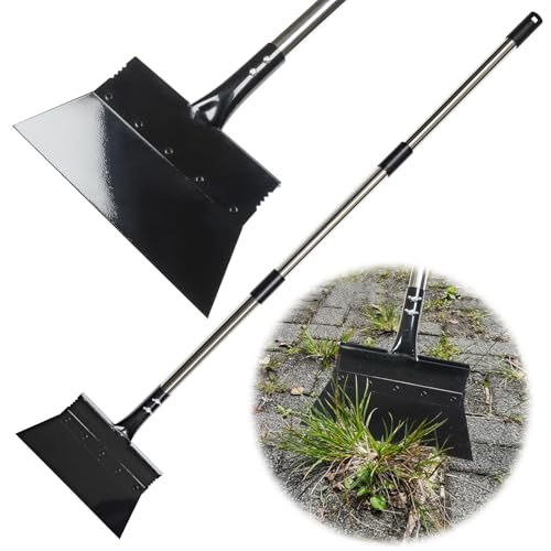Garden Shovel Multifunctional Garden Cleaning Shovel with 52 Inch Adjustable Handle Moss Scraper for Weeding Scraping Ice Remove