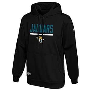 New Era NFL Men’s Safety Performance Pullover Hooded Sweatshirt, Pro Football Fleece Hoodie, Jacksonville Jaguars, XX-Large