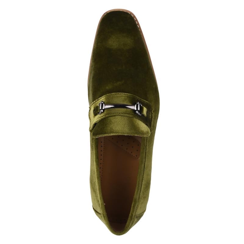 Image of LIBERTYZENO Mens Tuxedo Canvas Textile and Suede Leather Noble Loafers and Slip On Wedding Party Shoes for Easter Gift