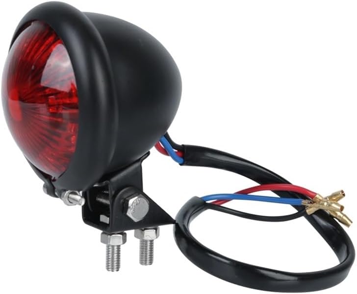 バイクのインジケーターライト バイクブレーキリアランプチョッパー用ボバーオートバイテールライトレッドストップライトテールライト 12