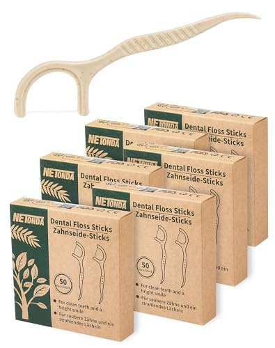 Hilo Dental con Mango Vegano 330PCS Arcos Dentales Biodegradable Limpieza Dental con Seda Dental Natural Hilo Dental Ortodoncia Palillos de Dientes Interdentales 6 Cajas Portátiles para Casa y Viaje