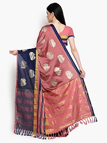 Image of DHRUVI TRENDZ Women's Cotton Silk Saree (DT-S1636 Purple)