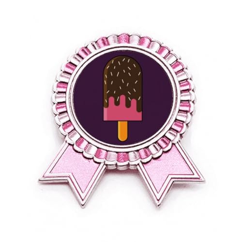 Broche rose Chote Needle Crispy Sweet Ice en métal taille M pour veste