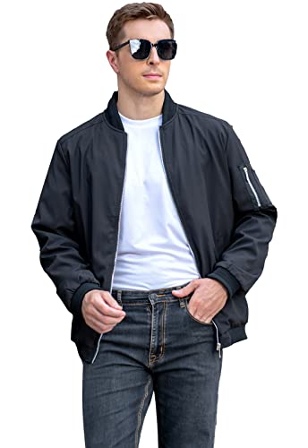 sandbank Men's Slim Fit Lightweight Softshell Flight Bomber Jacket Coat4