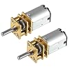 Alinan 2pcs 6V 200RPM N20 High Torque Speed Reduction Geared Motor with Metal Gearbox Motor for Smart Car DIY RC Toys