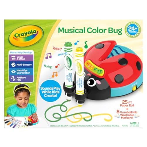 Image of Crayola Musical Color Bug, Toddler Sensory Toy, Ladybug Toy for Kids, Arts & Crafts, Gifts for Toddlers, Ages 2, 3, 4