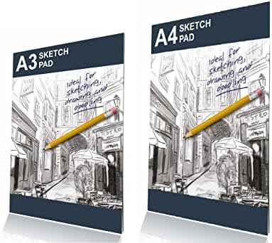 Sketchbook Sketch Pad Coloring Book Creative Fun Art Paper Kids Painting Pad for Drawing Doodling Sketching Artist Writing Craft Cartridge Home School Stationery Supplies 1Pc, Charcoal 25 Sheets (A4)