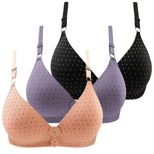 Juego de 3 sujetadores push up para mujer, sin aros, sujetador sexy para mujer, sujetador deportivo con ajustable para el día a día, yoga, fitness, deportes, al aire libre, sujetador push up, ropa