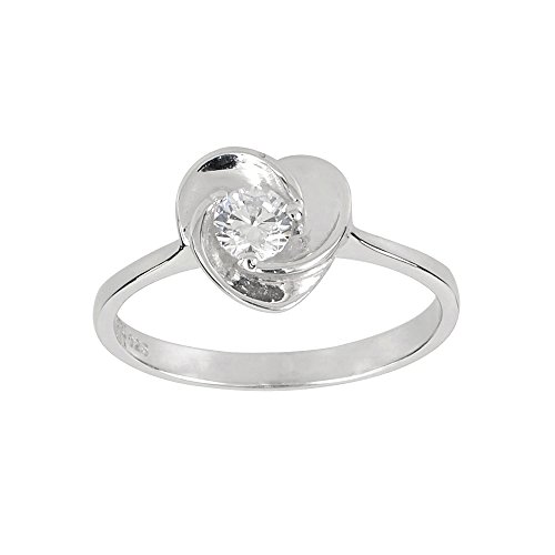 Image of MARC 925 Sterling Silver Round cut 0.40 ct White CZ Floral Ring