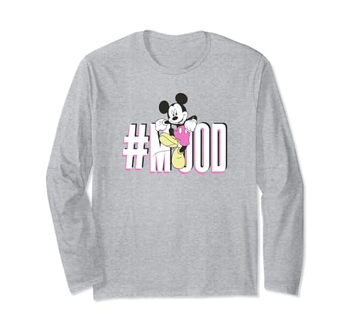 T-shirt Mickey Mouse manches longues Disney vêtement imprimé graphique noir