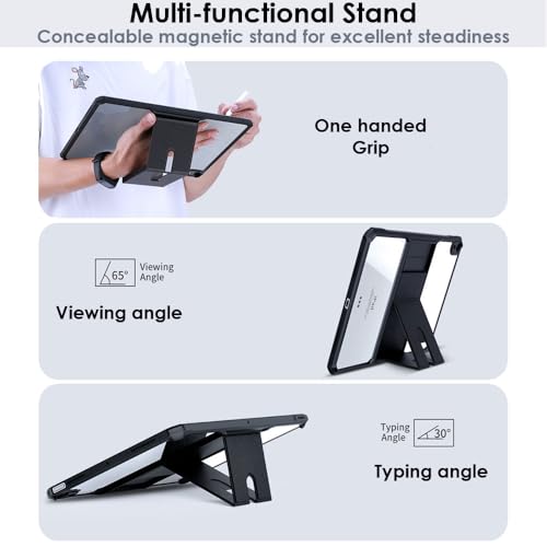 Coque Apple iPad Air 13" 2024 M2 TECHGEAR antichoc avec support - 5