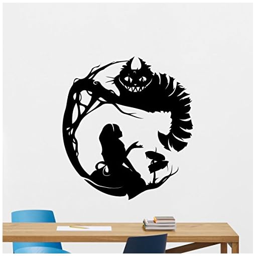 Alice & Cheshire Cat Wall Decal