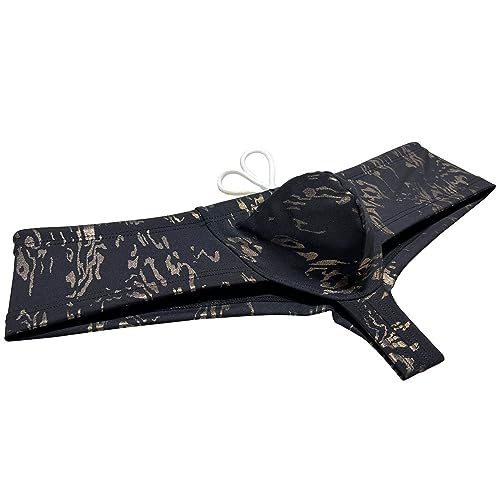 OROCOJUCO Men Cheeky Briefs High Cut Swimwear Board Surf Short Skimpy Trunks Pouch Boxers Shiny Swimsuit Drawstring3