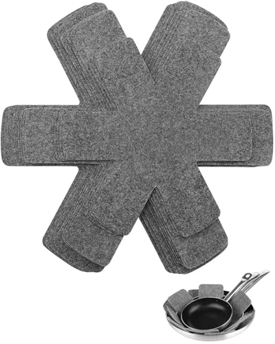 ZEXIJOW 15pcs Salvamanteles de Tela no Tejidas,3 tamaños de divisores(38/35/26 cm),Protector de Olla,Sostenedor de Pote de Estera Antideslizante,Almohadillas Separadoras de Tela no Tejidas