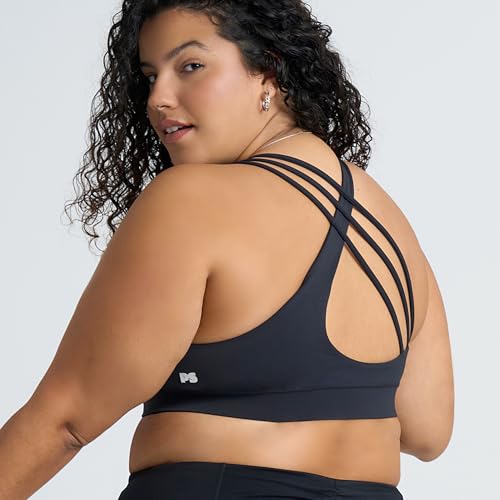 POPSUGAR PS Strappy Sports Bra for Women, Criss-Cross Back Padded Yoga Bra Workout Tops - Medium Support & Removable Cups4