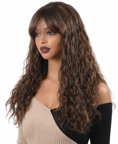 Body Wave Wigs with Bangs Human Hair Wig for White