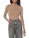 UGG Women's Nimah Ribbed Mock Neck Top Shirt, Tortoise, Large
