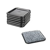 Geesatis 8 Pcs Furniture Sliders Reusable Heavy Moving Pads Sliders for Hardwood Floors, Move Your Furniture Easy, Floor Protector, Square & 3.1 X 3.1 inch