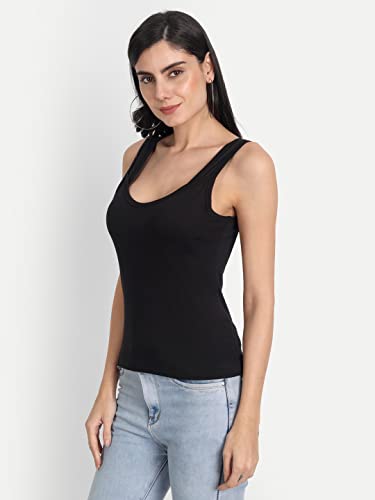 Image of Aimly Women's Regular Fit Sleeveless Cotton Camisole Slip Spaghetti | Combo Pack of 3