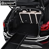 KESSER® Hunderampe klappbar Hundetreppe Hundeautorampe Auto Kofferraumrampe für Haustiere Einstiegshilfe für Kofferraum, bis 90 kg, 156x40cm, leicht Stabil, rutschfest Hunde-Treppe, Schwarz