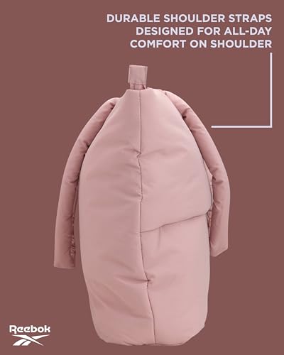 Image of Reebok Womens Tote Bag - Large Lightweight Puffer Travel Tote with Zipper - Carry On Shoulder Bag Work Bags for Women