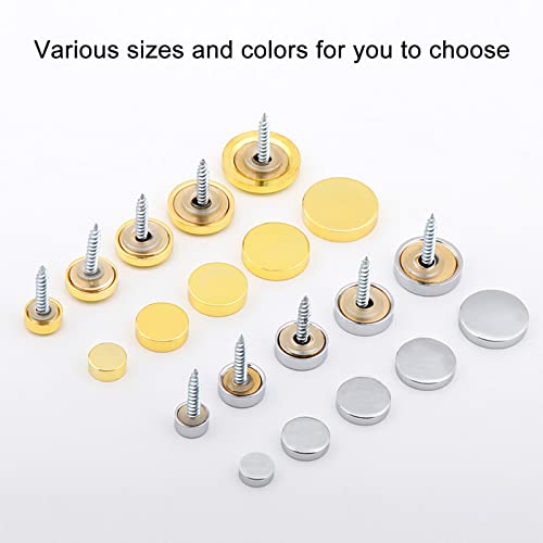 VictorsHome Mirror Screws Decorative Cover Cap Nails Fasteners, Polished Brass Gold, 16mm 8pcs - Image 4
