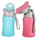 Sewroro 2個 ポータブル 用小便器 男の子 女の子対応 漏れ防止シール機能付き 緊急時や車内 屋外トイレトレーニング用 簡単操作で 使用