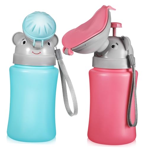 LIFKOME 2個 用ポータブル小便器 漏れ防止密封設計 人間工学に基づく形状 男子女子兼用 旅行 車内 緊急時対応