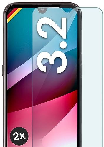moex Schutzfolie für Nokia 3.2 Glas 9H Festigkeit, gehärtetes Schutzglas, Panzer Schutz Glas Bildschirmschutz Folie, kompatibel mit jeder Handy Hülle, ShockProtect 2 Stück