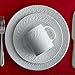 Pfaltzgraff Sylvia 32-Piece White Dinnerware Set, Service for 8, Durable Stoneware Plates, Bowls, and Mugs, Microwave and Dishwasher Safe