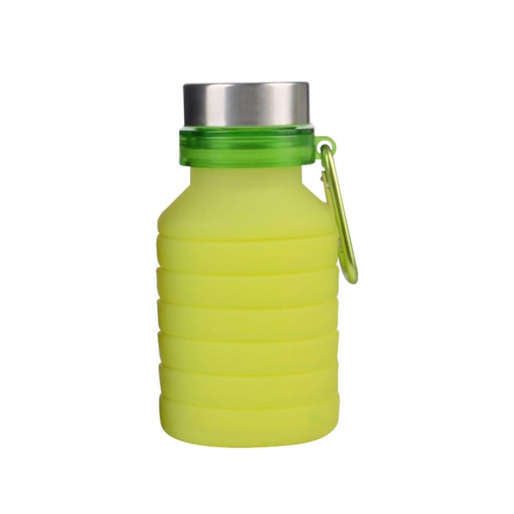 Faltbare Wasserflasche, Anti-Fall Kieselgel Sportschale Draussen Tragbar Doppelter Zweck 550 Ml (4 Farben)