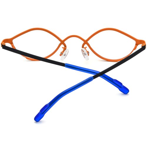 Image of FONEX Colorful Pure Titanium Glasses Frame Women Retro Round Eyeglasses