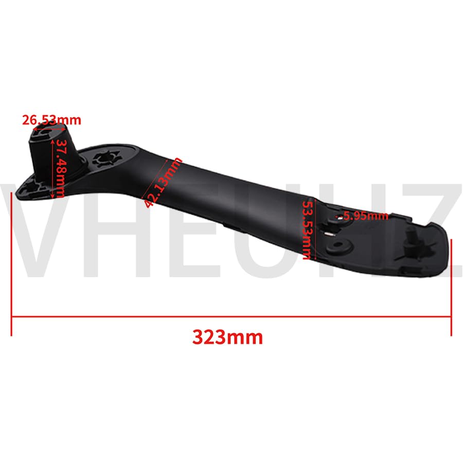 Maniglia per porta interna auto compatibile con Renault Fluence Megane Laguna 3 Latitude Maniglie Anteriori Destra Nero