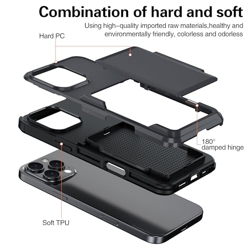 Coque iPhone 16 Pro Max Asuwish VRSCK US Noir robuste - 4