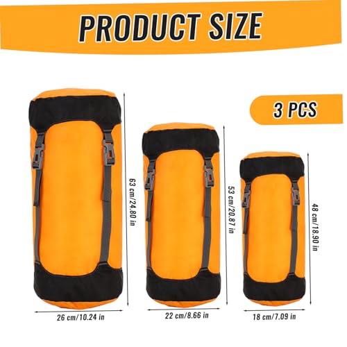 Sac de compression camping et randonnée avec cordon réglable 3 pièces