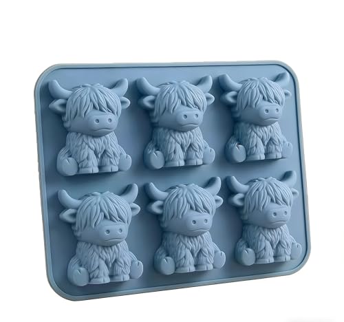 Molde de silicona para cubitos de hielo mini vaca miniatura 1