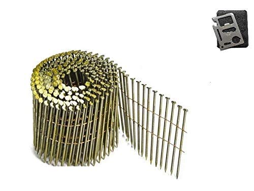 Tools Centre™ Kangaro Miles 2.5 x 70mm Coil Nails(750 Nails) with Free 11 in 1 Multitool
