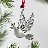 vizoe Solid Pewter Christmas Tree Ornament Hanging Metal Christmas Decorations Holiday Ornaments Han