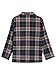 Latuza Women's Long Sleeve Pajama Top Cotton Flannel Sleep Shirt with Pockets, Navy Red, Medium