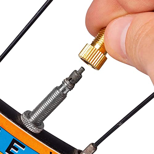 Bike Presta Valve Adapter,Inflate Tire Adapter,Convert Presta To Schrader,French/Uk To Us,Brass Material Mtb Inflatable Connector/Converter Bicycle Bike Pump Tool(5 Pack) #TOP4