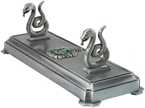 The Noble Collection Harry Potter Slytherin Wand Stand - 8in (20cm) Silver-Coloured Individual Wand Stand - Harry Potter Film Set Movie Props Wands  - Gifts for Family, Friends & Harry Potter Fans