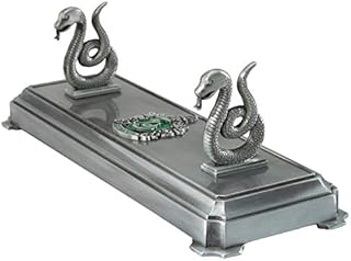 The Noble Collection Harry Potter Slytherin Wand Stand - 8in (20cm) Silver-Coloured Individual Wand Stand - Harry Potter Film Set Movie Props Wands  - Gifts for Family, Friends & Harry Potter Fans