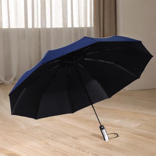 Parapluie pliant pour homme bleu léger et ultra résistant