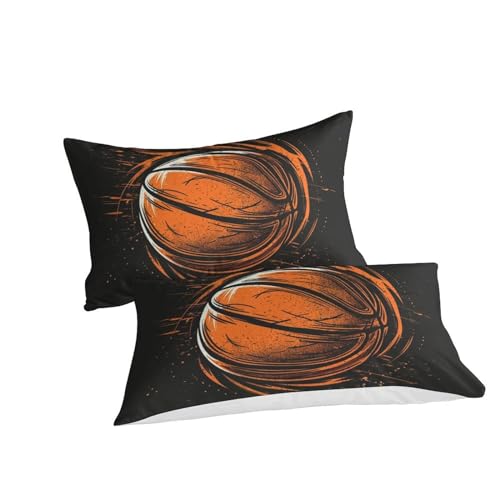 Parure de lit basketball 3D King 220x240cm avec housse de couette et taies - 3